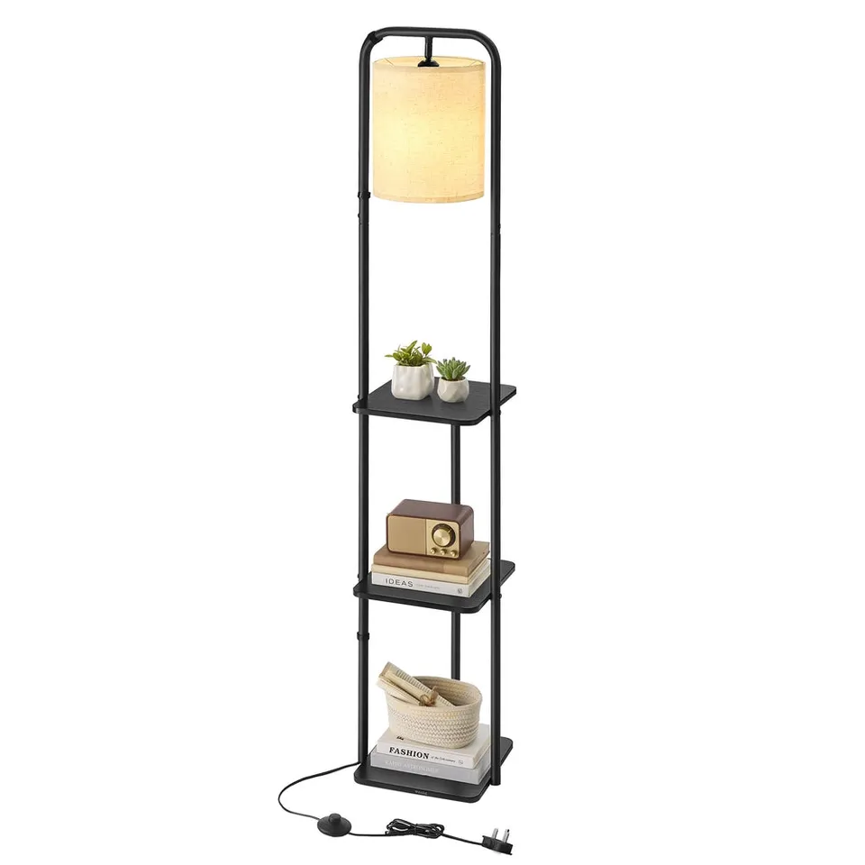 vasagle-stehlampe-mit-ablagen-standleuchte-mit-regalf-chern image 1