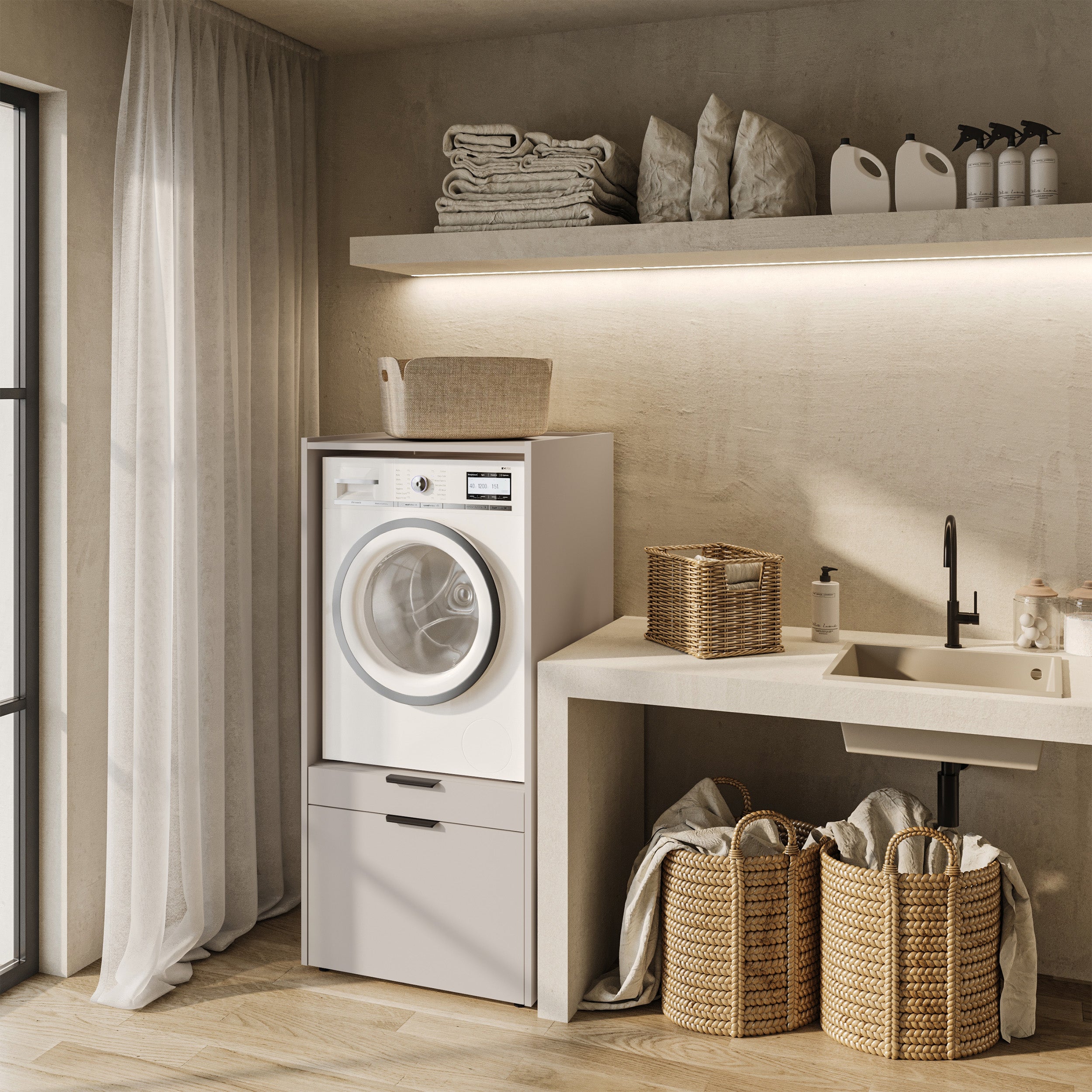 selsey-andiamo-waschmaschinenschrank-mit-schublade-kaschmir image 5