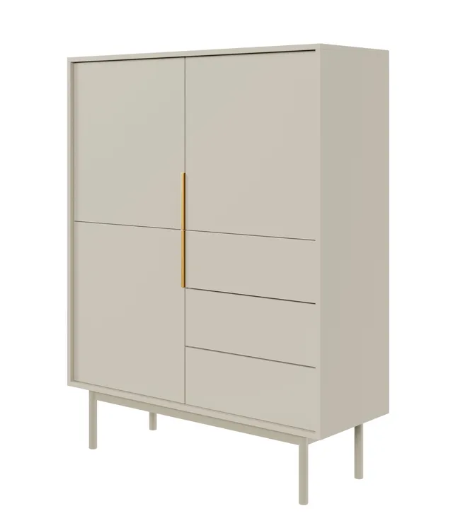 selsey-viviaro-hohes-sideboard-104-cm-kaschmir-mit-3-t-ren-und-3-schubladen image 1