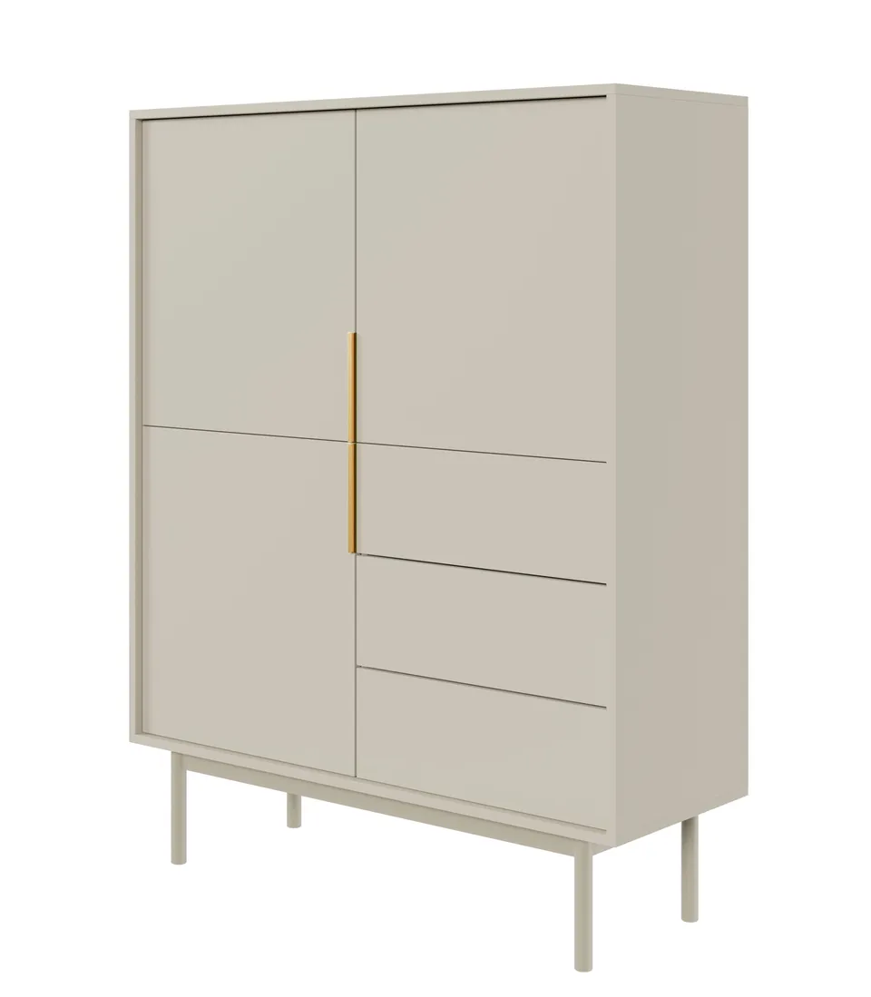 selsey-viviaro-hohes-sideboard-104-cm-kaschmir-mit-3-t-ren-und-3-schubladen image 1