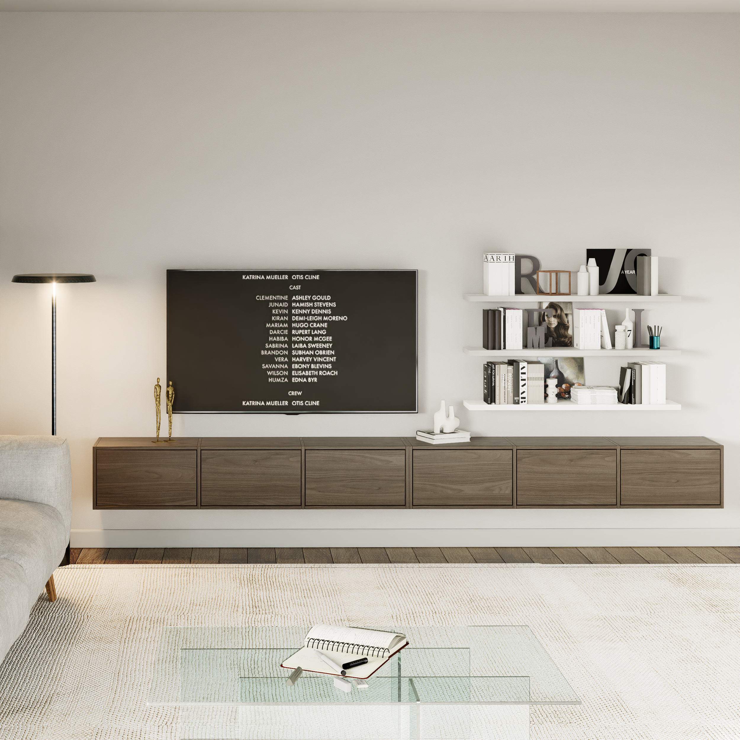 selsey-framme-h-ngender-tv-schrank-300-cm-mit-6-klappen-wisconsin-nussbaum image 3