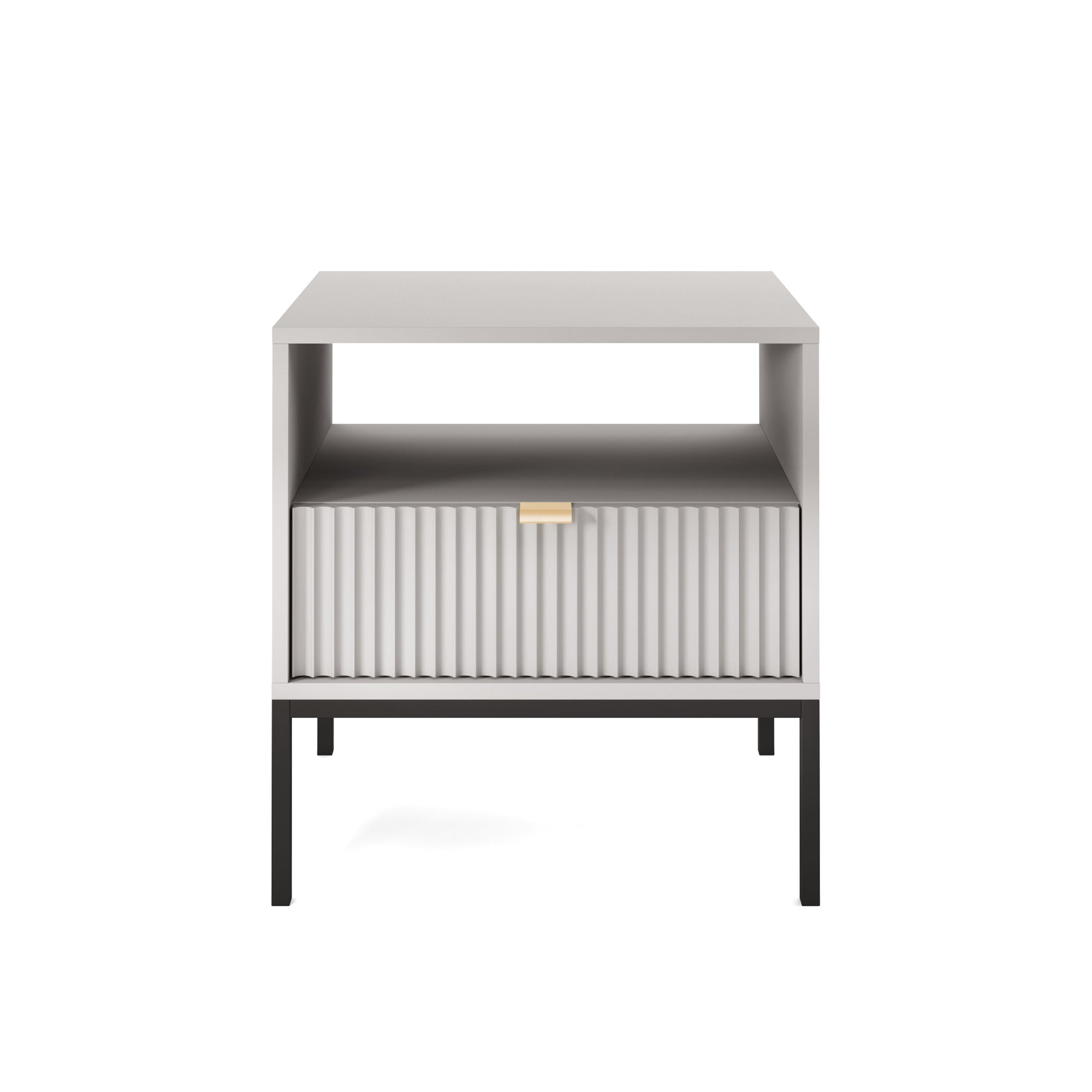 selsey-vellore-nachttisch-54-cm-grau-geriffelte-front-goldener-griff image 3