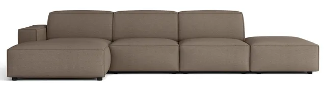 selsey-sellmo-modulare-eckcouch-l-form-links-mit-hocker-hellbrauner-chenille image 1