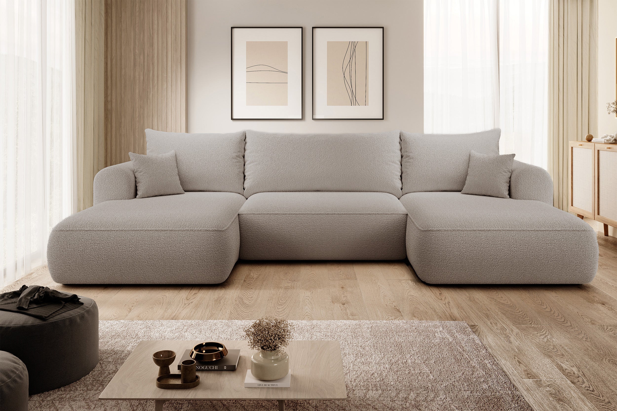 selsey-ovo-ecksofa-u-form-mit-schlaffunktion-dunkelbeige-boucl image 2