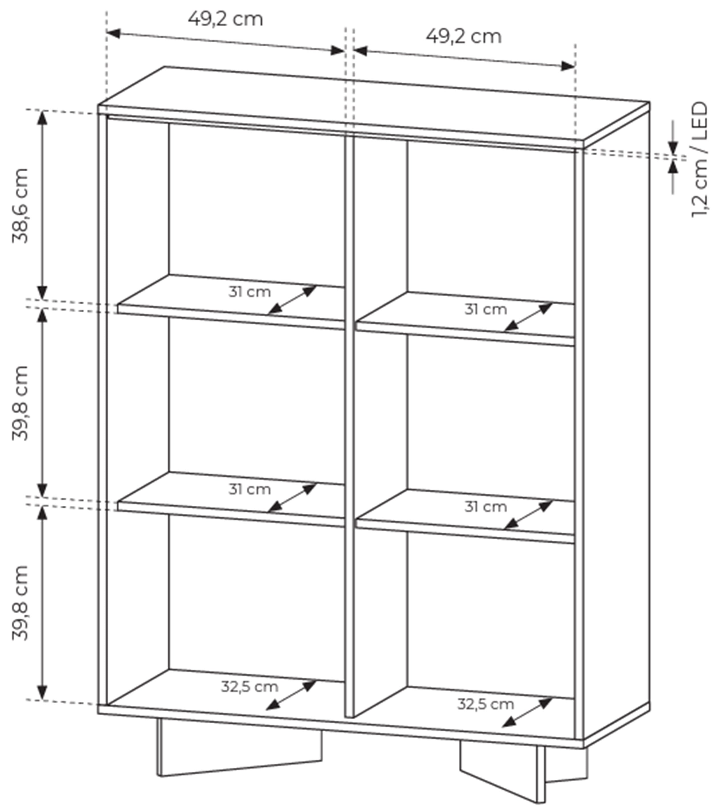 selsey-semi-zweit-rige-kommode-104-cm-mit-led-beleuchtung-bolivar-natur-cappucci image 8