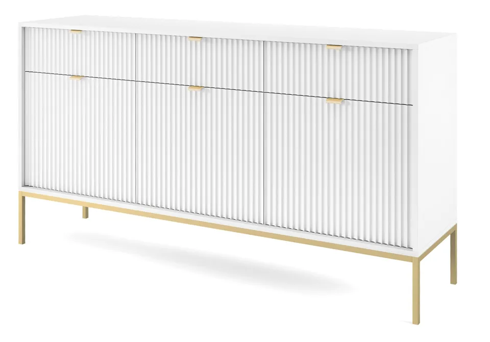 selsey-vellore-dreht-r-kommode-154-cm-wei-gerillte-fronten-goldenes-gestell-6-f- image 1