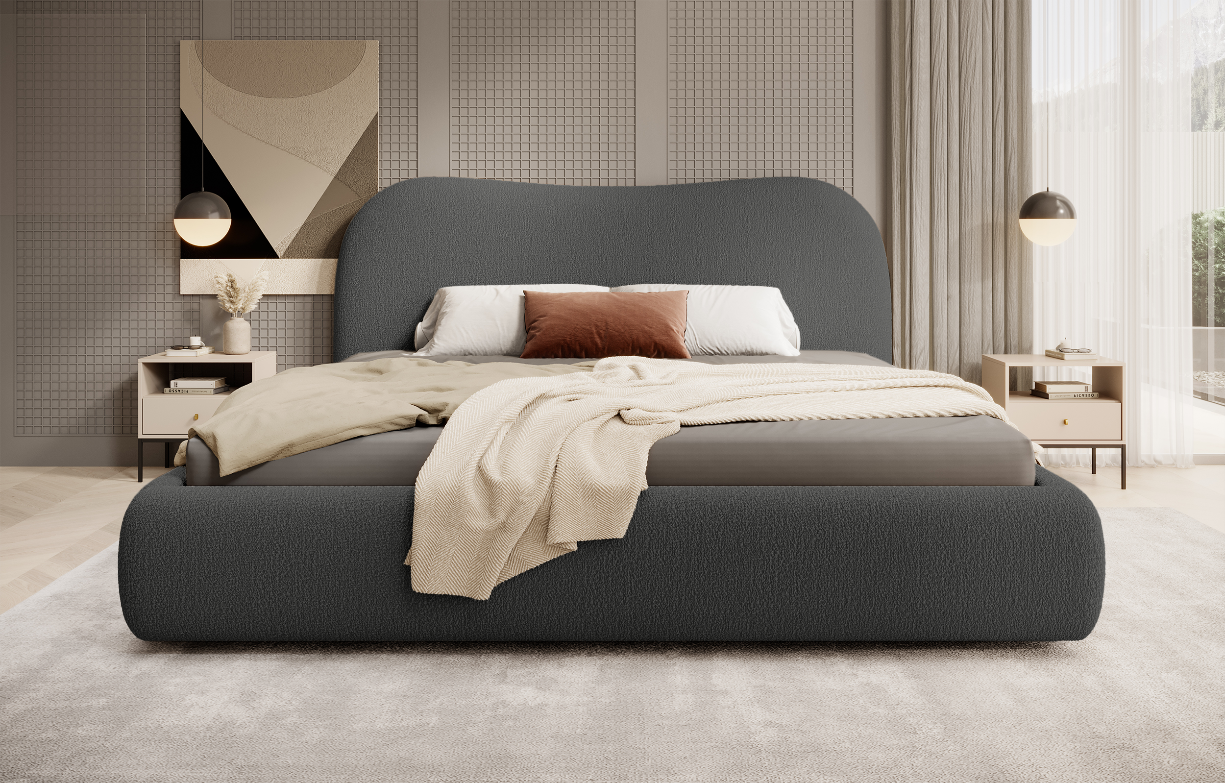 selsey-simsalo-gepolstertes-bett-160x200-cm-mit-stauraum-graphit-boucl image 3