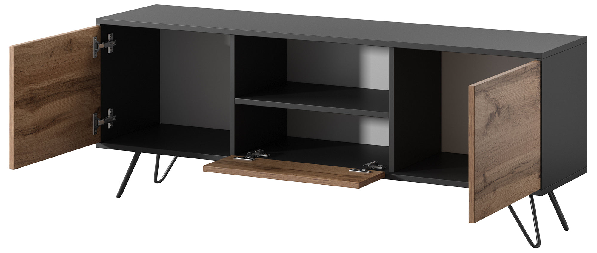 selsey-tv-schrank-ploystea-137-cm-schwarz-wotan-eiche image 4