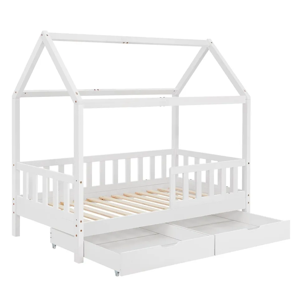 juskys-kinderbett-marli-90x200-cm-mit-bettkasten-wei image 1
