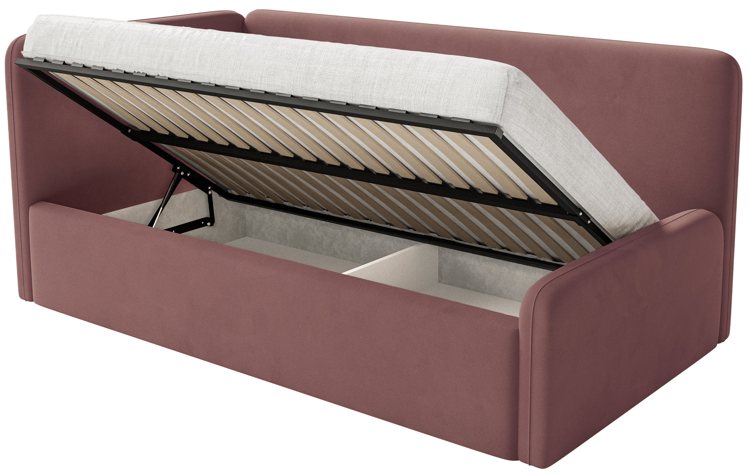 selsey-fanklo-jugendbett-120x200-cm-links-mit-stauraum-rosa-velours image 3