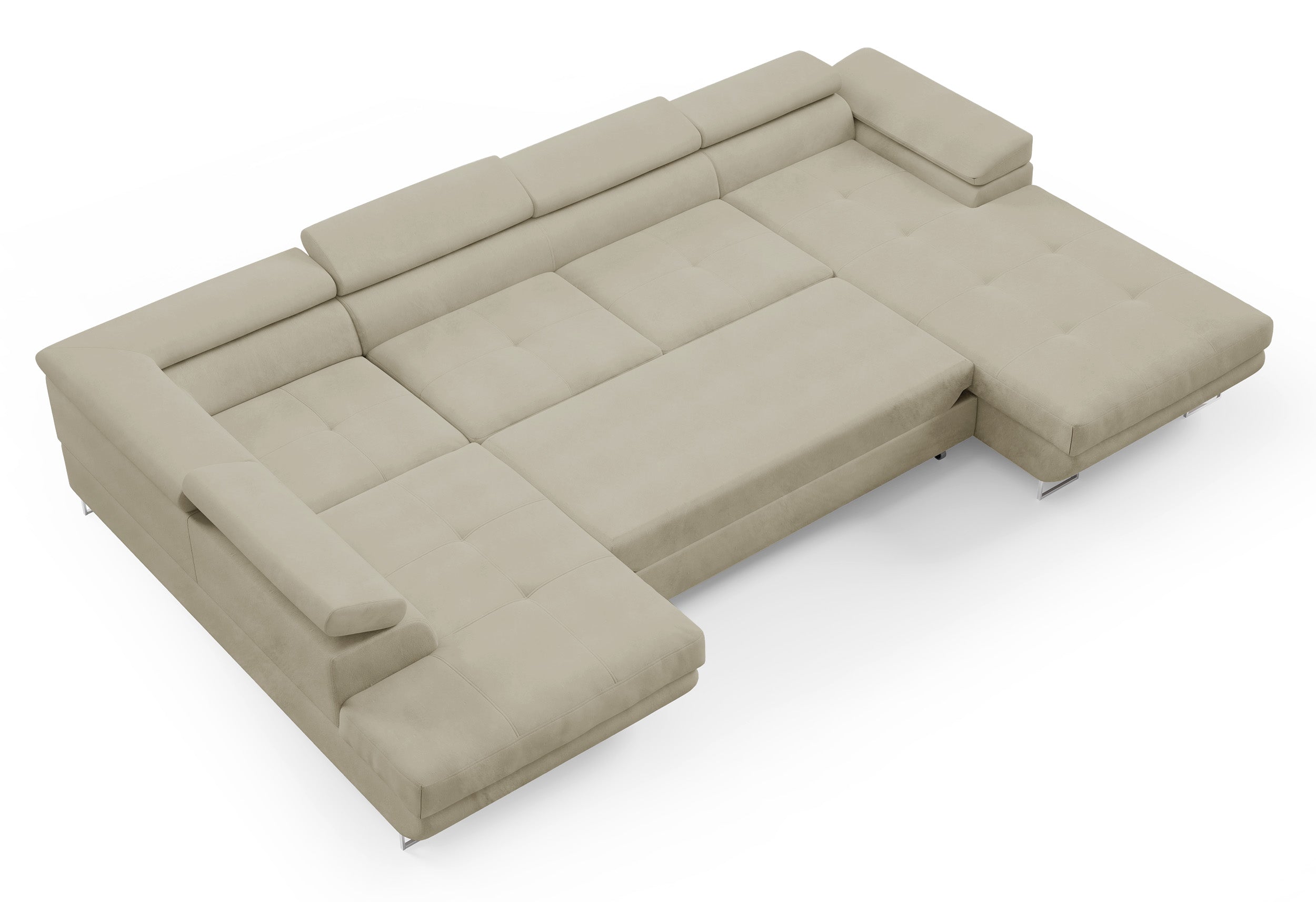selsey-nollia-ecksofa-u-form-links-creme-boucl-mit-schlaffunktion image 3
