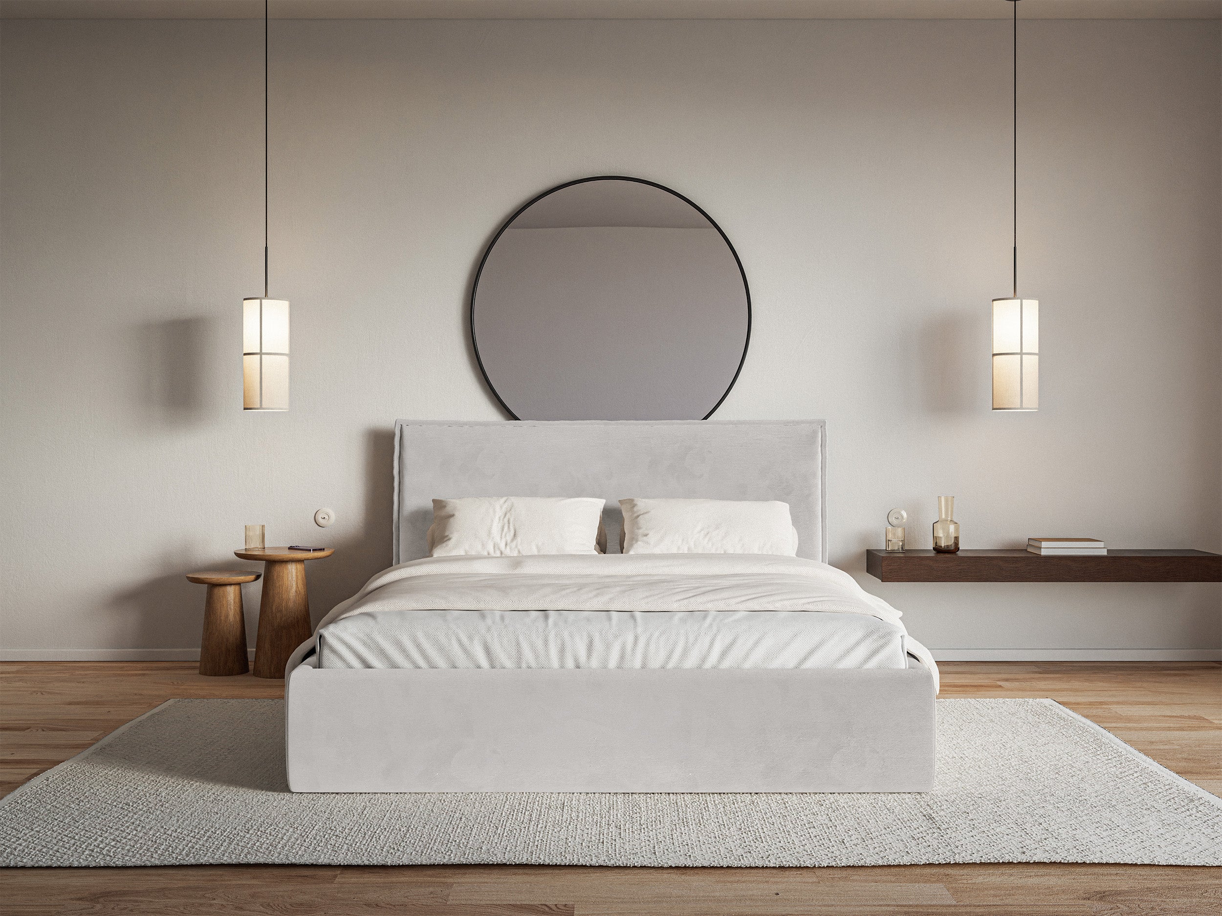 selsey-softie-slim-gepolstertes-bett-160x200-cm-hellgrau-samt-wasserabweisend-mi image 3