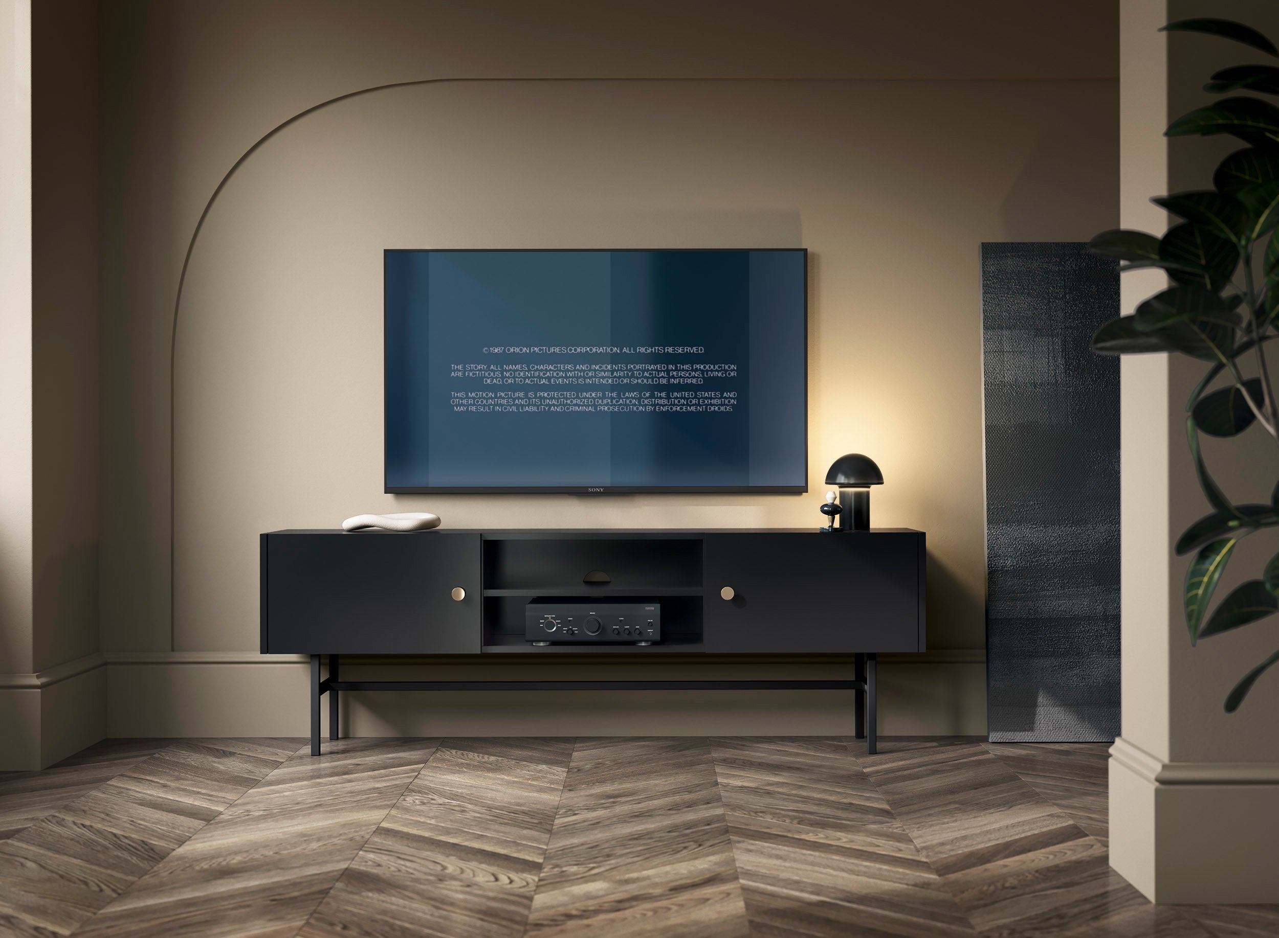 selsey-divenos-tv-schrank-155-cm-zweifl-gelig-mit-nischen-schwarz image 2