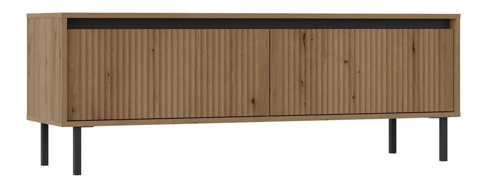 selsey-osaka-tv-schrank-140-cm-mit-2-schubladen-eiche-evoke-gerillte-fronten-sch image 1