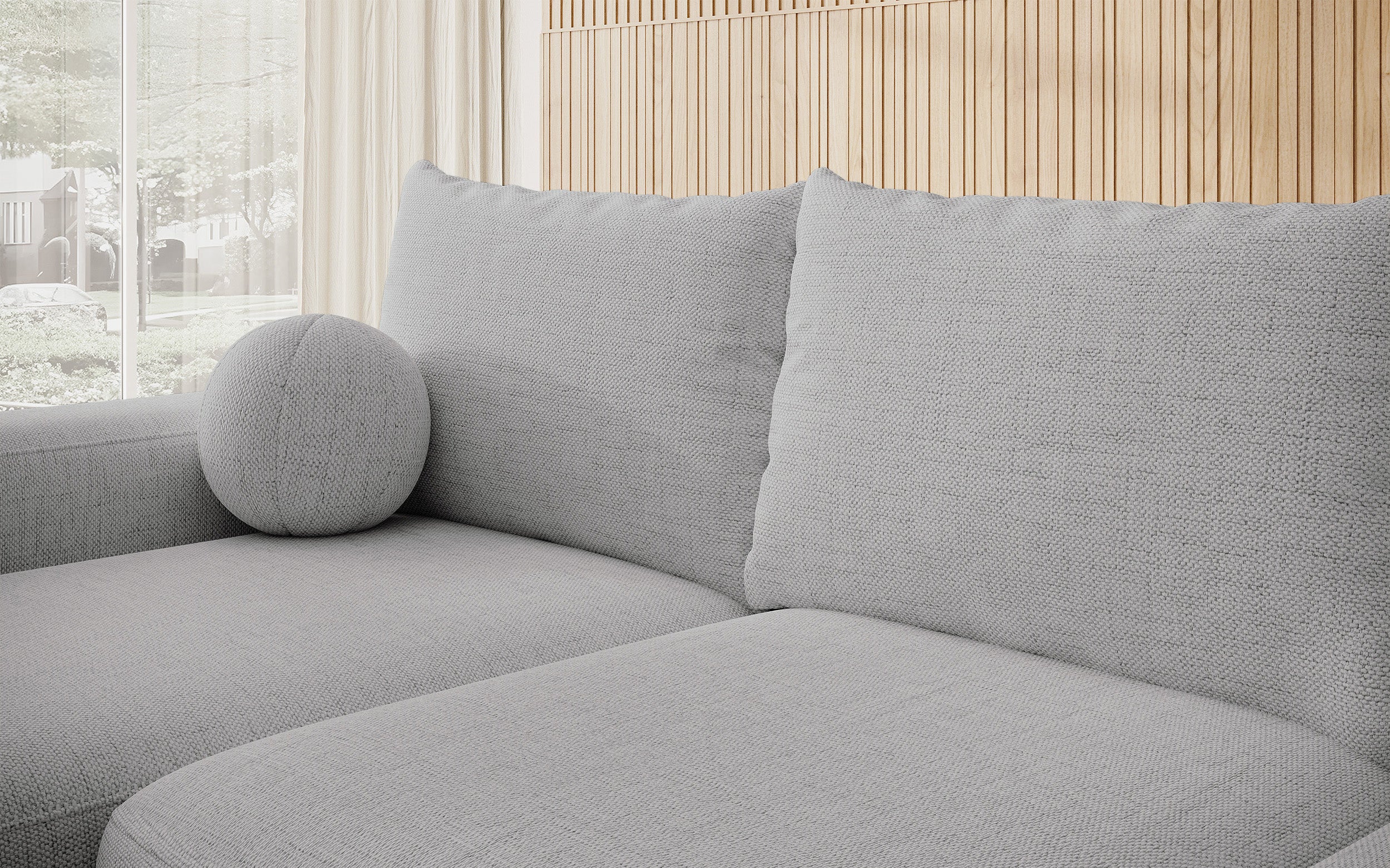 selsey-carnos-ecksofa-mit-schlaffunktion-l-links-grauer-chenille-ball-kissen image 4