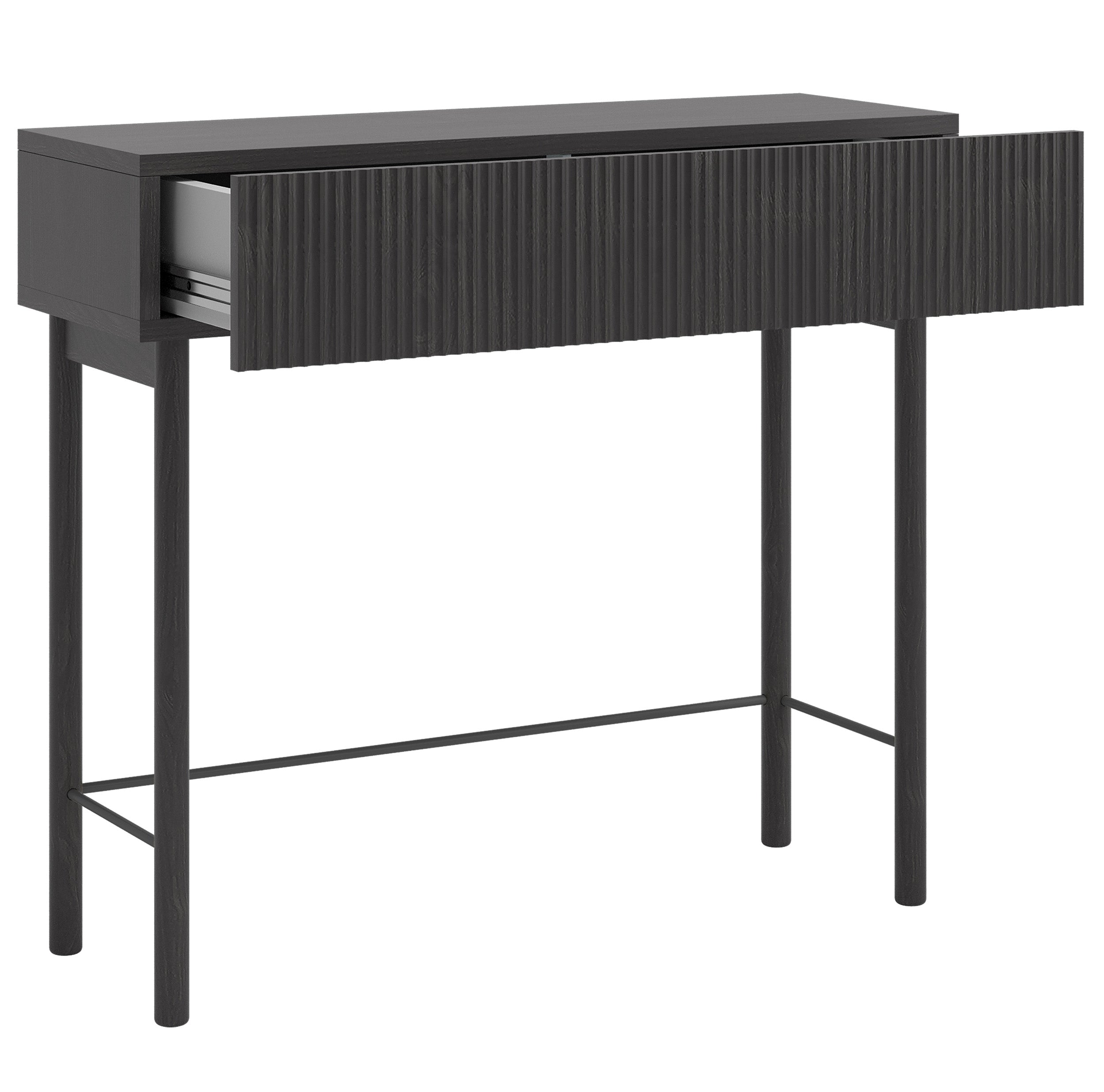 selsey-nolie-konsole-90-cm-mit-schublade-portland-esche-schwarz image 8