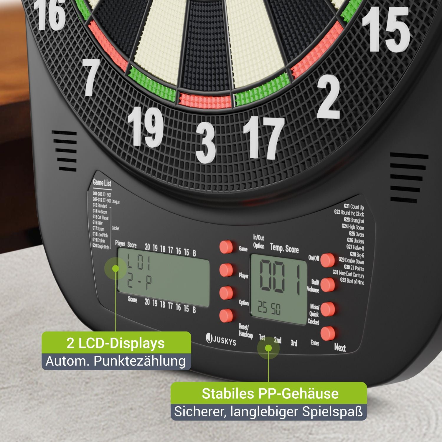 juskys-elektronische-dartscheibe-mit-lcd-display-usb-c-und-18-pfeilen image 4