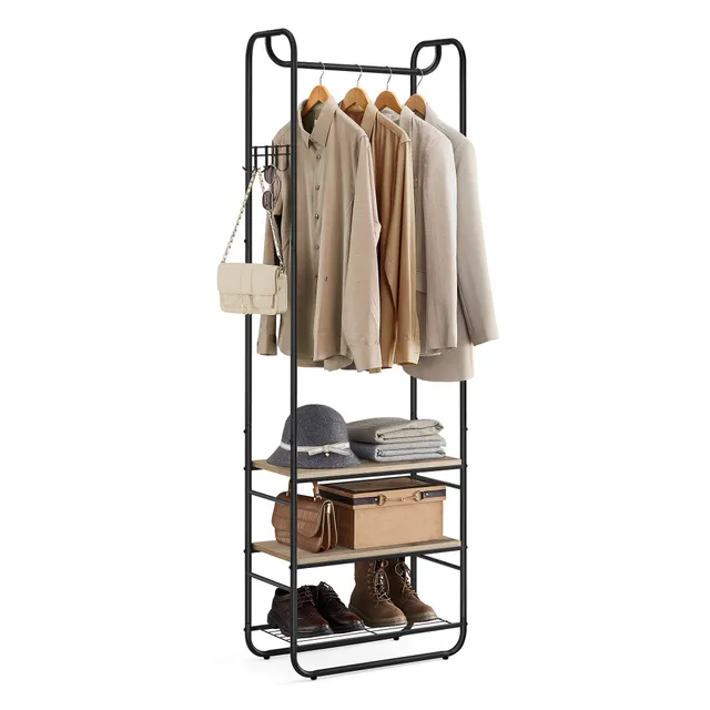 vasagle-garderobenst-nder-mit-schuhablage-garderobe-f-r-flur-und-schlafzimmer image 1