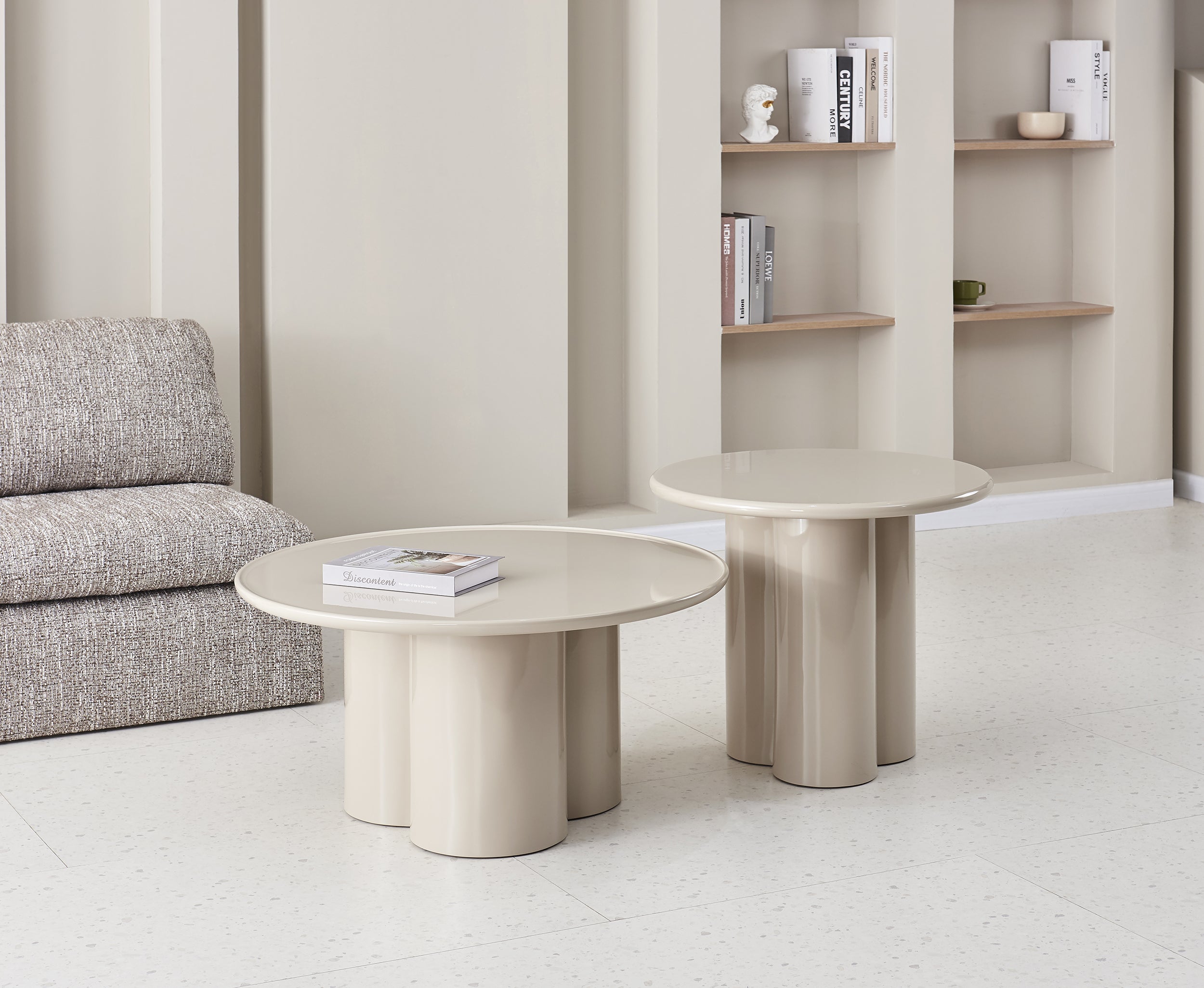 selsey-roulness-runder-couchtisch-80-cm-hellbeige-hochglanz image 3