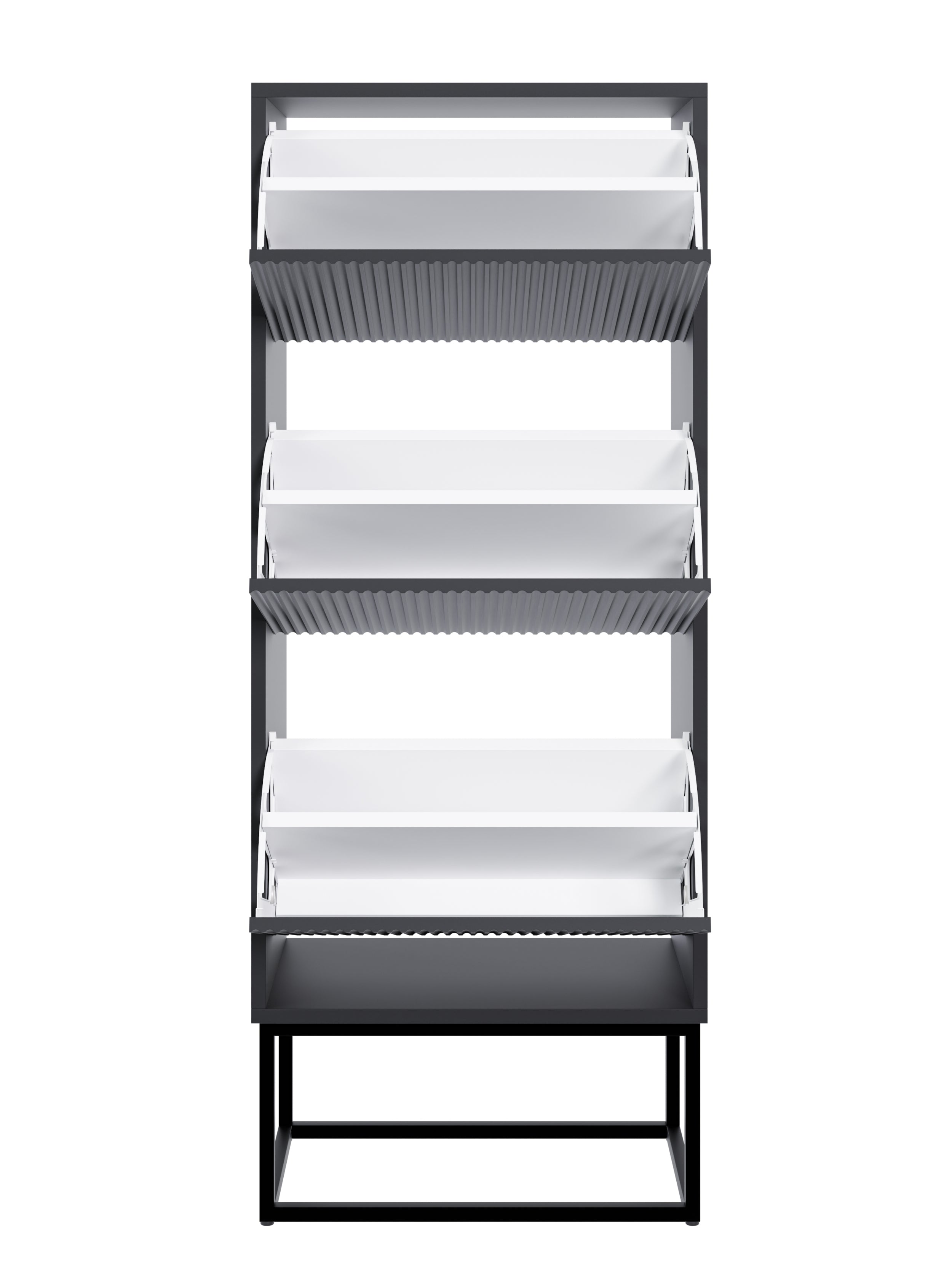 selsey-veldio-schuhschrank-50-cm-mit-gefr-ster-front-und-3-f-chern-schwarz image 6