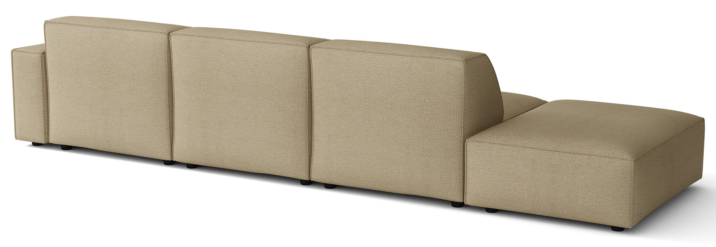 selsey-sellmo-modulares-ecksofa-l-form-rechts-mit-pouf-dunkelbeige-chenille image 4