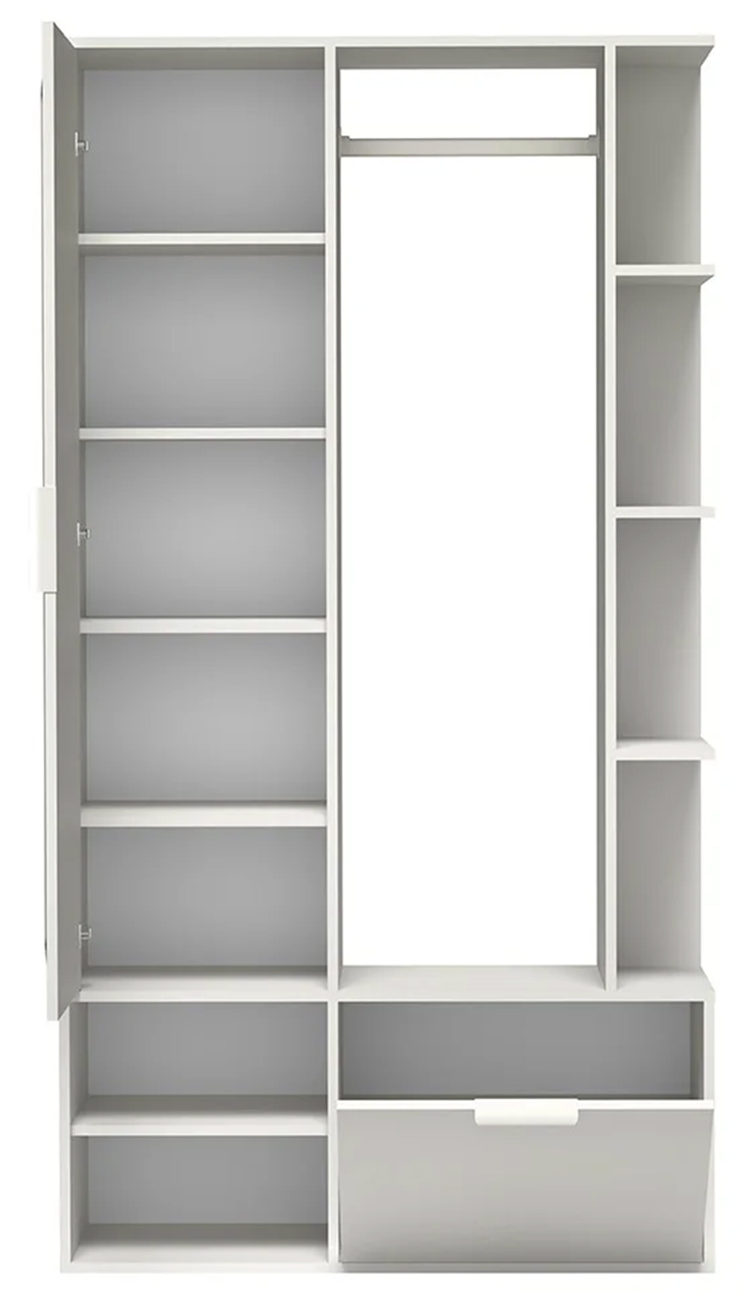 selsey-nala-flur-set-mit-spiegel-und-100-cm-kleiderstange-alpenwei image 6