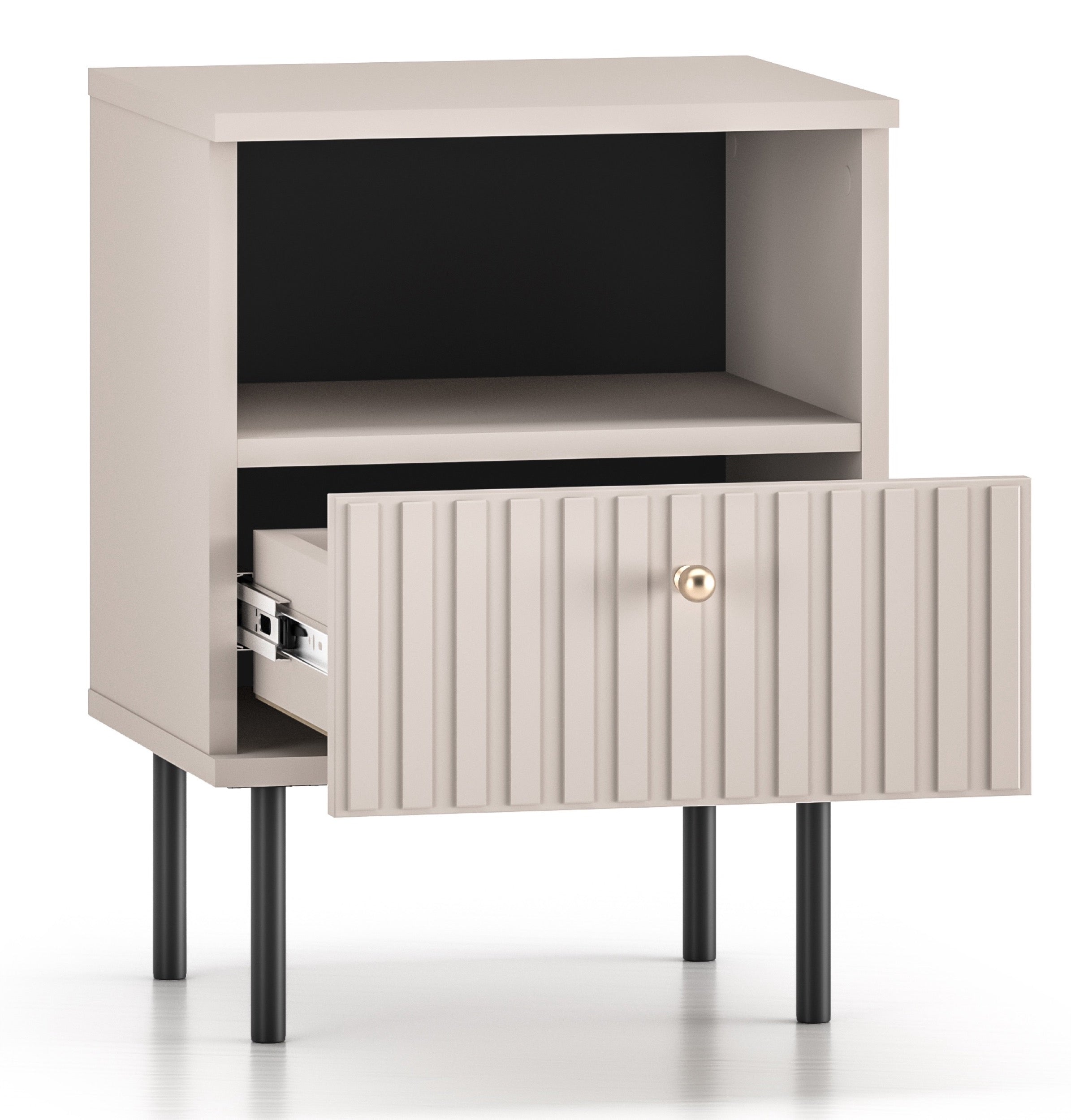 selsey-caletto-nachttisch-40-cm-mit-schublade-beige-lamellen-goldgriff image 3