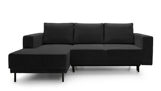selsey-rodario-mini-ecksofa-l-f-rmig-links-mit-schlaffunktion-schwarz-cord image 1