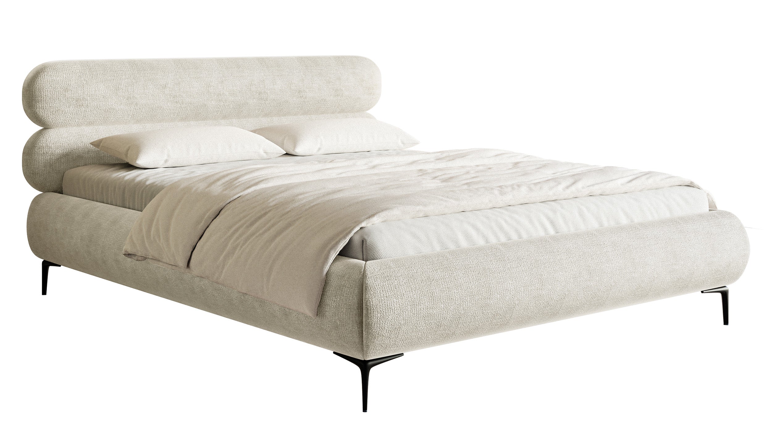 selsey-roule-polsterbett-160x200-cm-grau-beiger-chenille-schwarze-f-e image 1