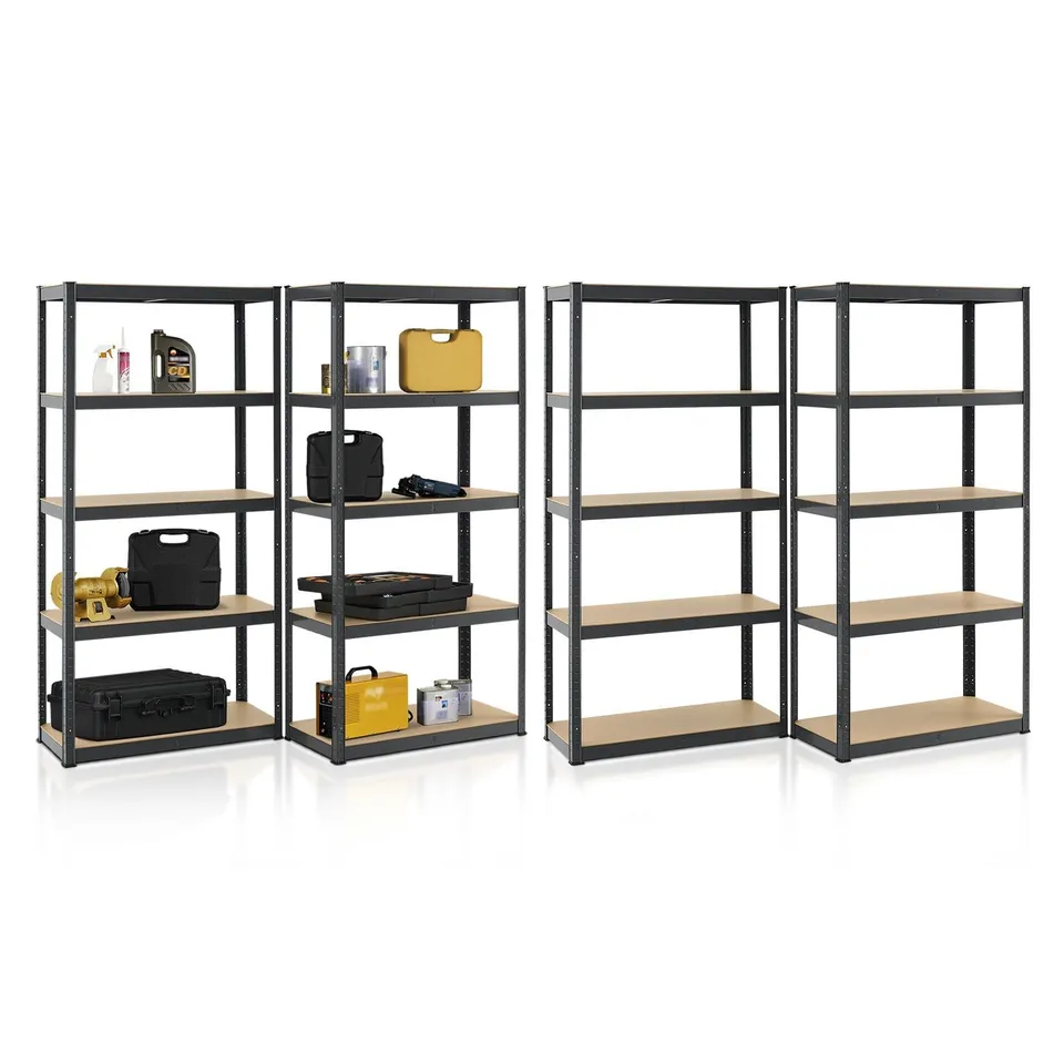 juskys-lagerregal-basic-2er-set-180-x-90-x-40-cm-schwerlastregal-silber image 1