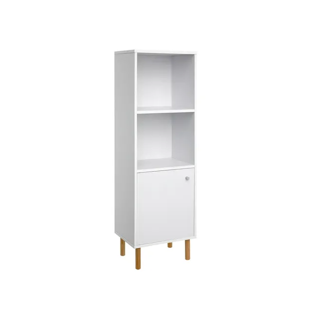 vasagle-b-cherschrank-wei-schmal-standregal-mit-t-r-3-ebenen-und-holzbeinen image 1