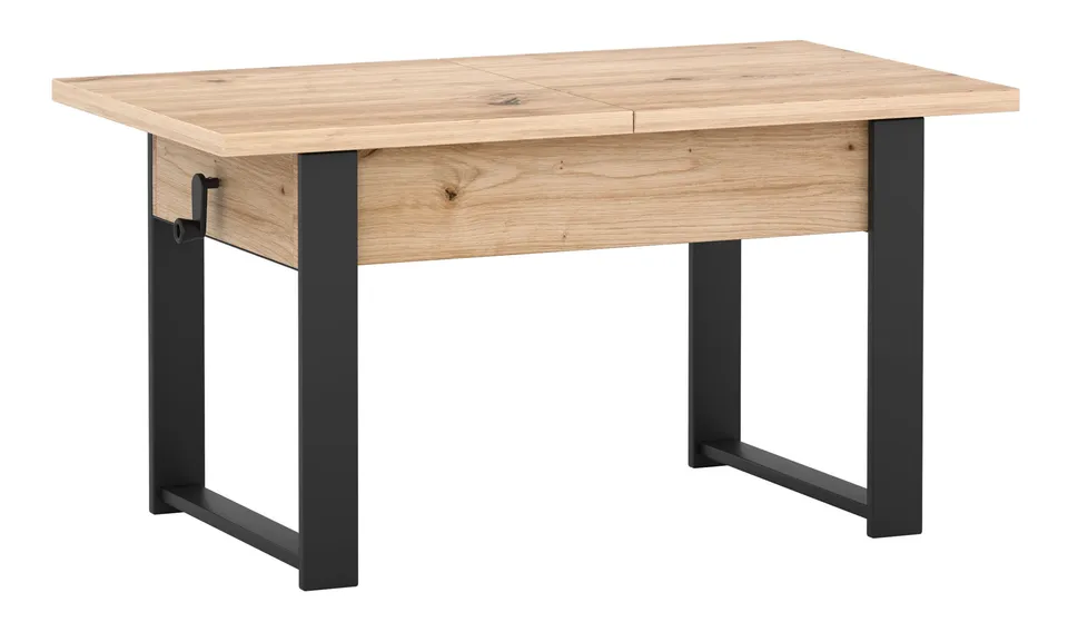 selsey-hugo-ausziehbarer-couchtisch-120-157-x67-cm-artisan-eiche-mit-schwarzen-b image 1