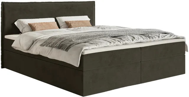 selsey-softie-kontinentalbett-140x200-cm-mit-stauraum-und-topper-dunkelgr-ner-sa image 1