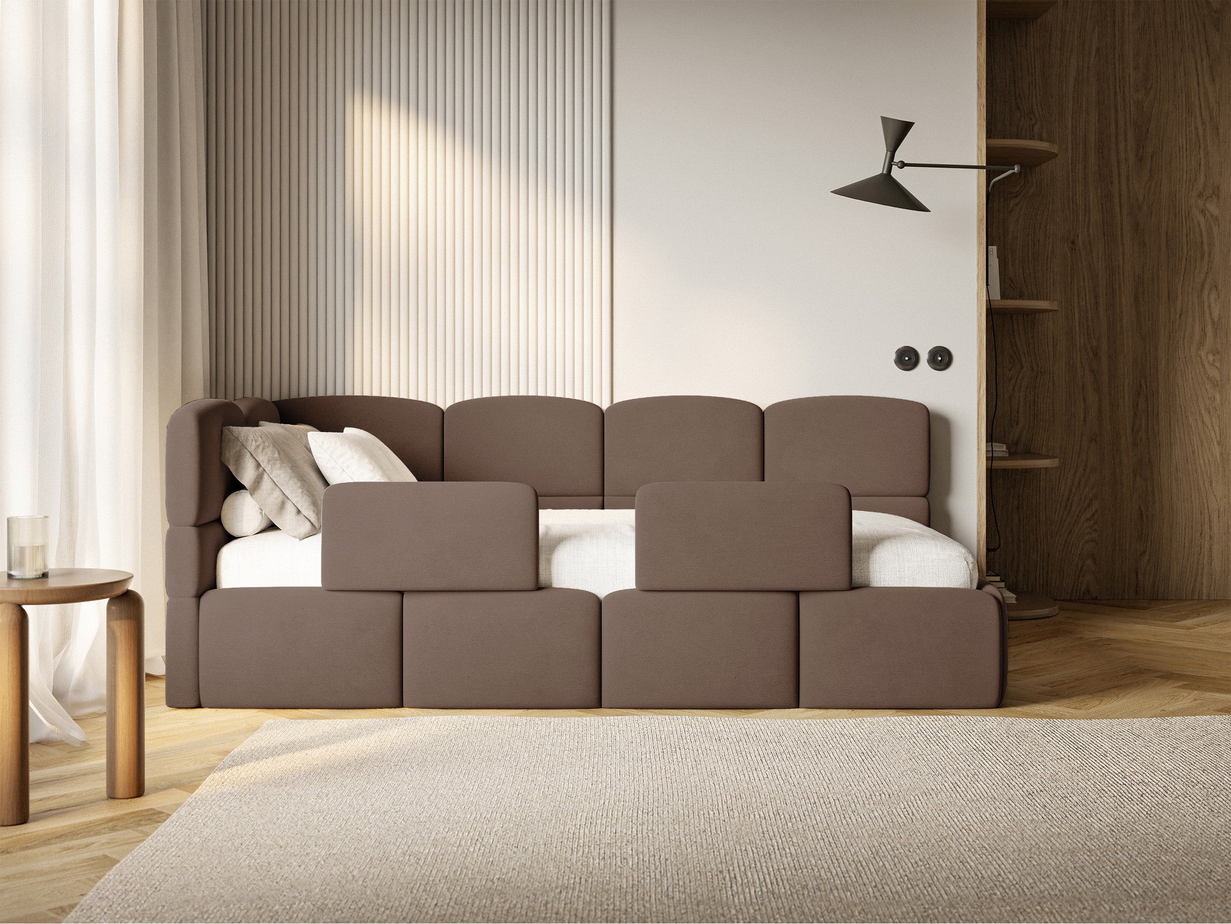 selsey-cloudy-jugendbett-90x200-cm-linksseitig-mit-stauraum-brauner-velours-2 image 5