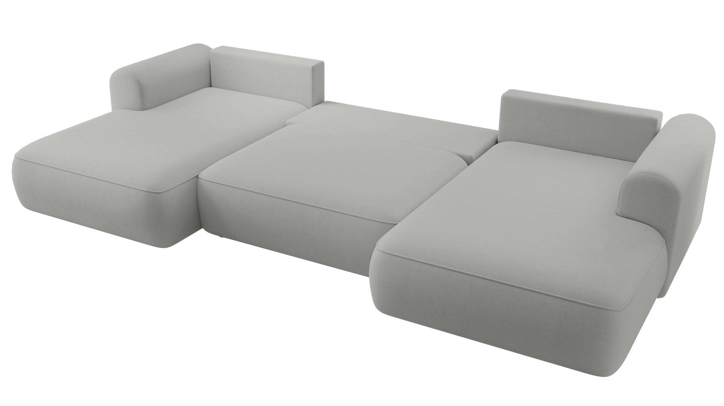 selsey-ovo-ecksofa-u-f-rmig-mit-schlaffunktion-und-stauraum-grauer-samt image 3