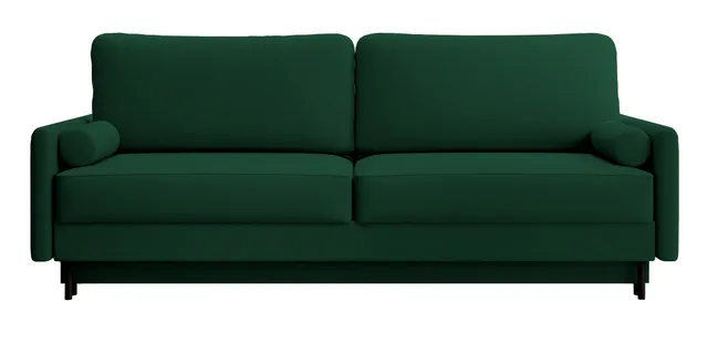 selsey-tomonde-dreisitziges-schlafsofa-mit-stauraum-flaschengr-n-velours image 1