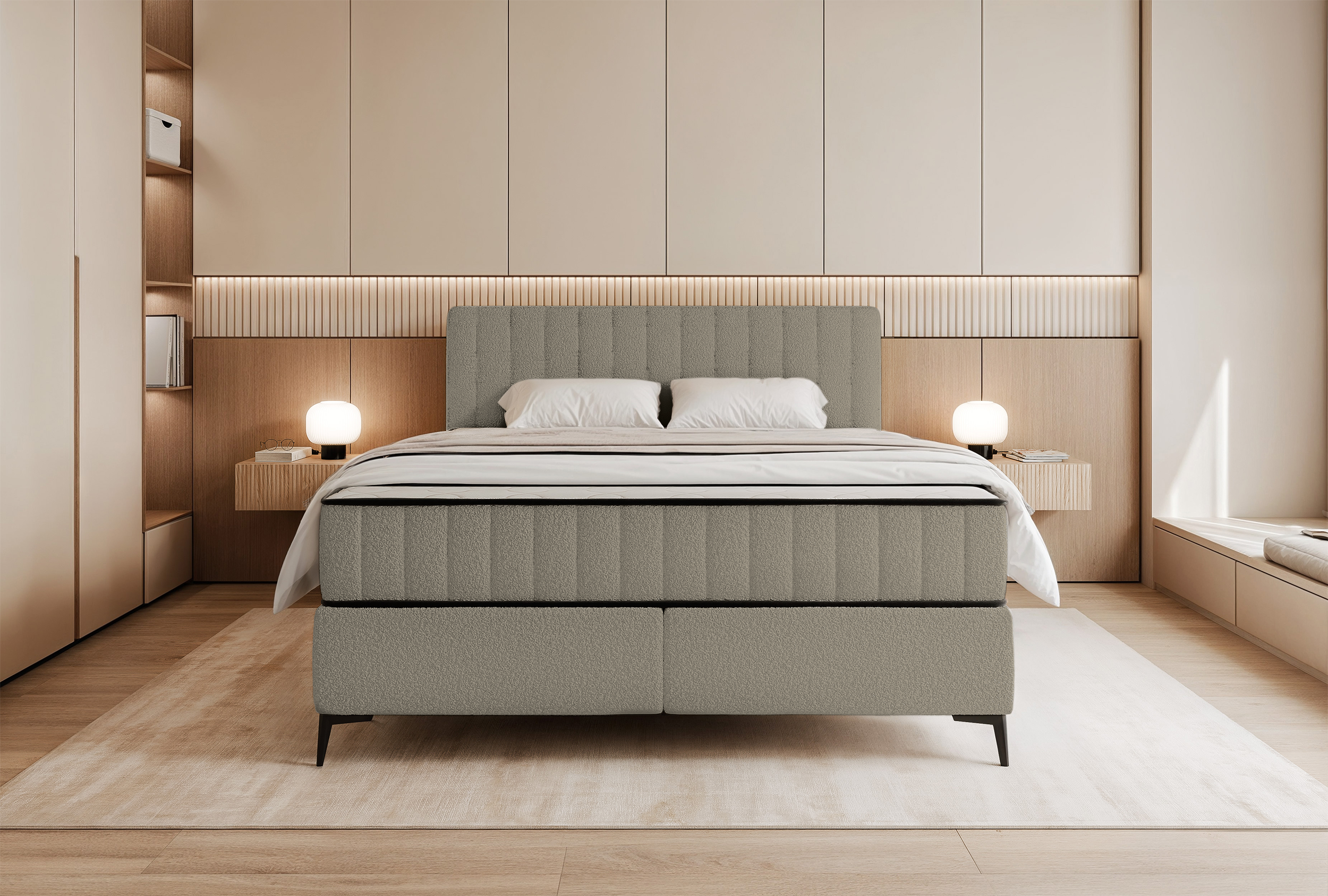 selsey-mufasso-kontinentalbett-180x200-cm-dunkelbeige-boucl-mit-stauraum image 3