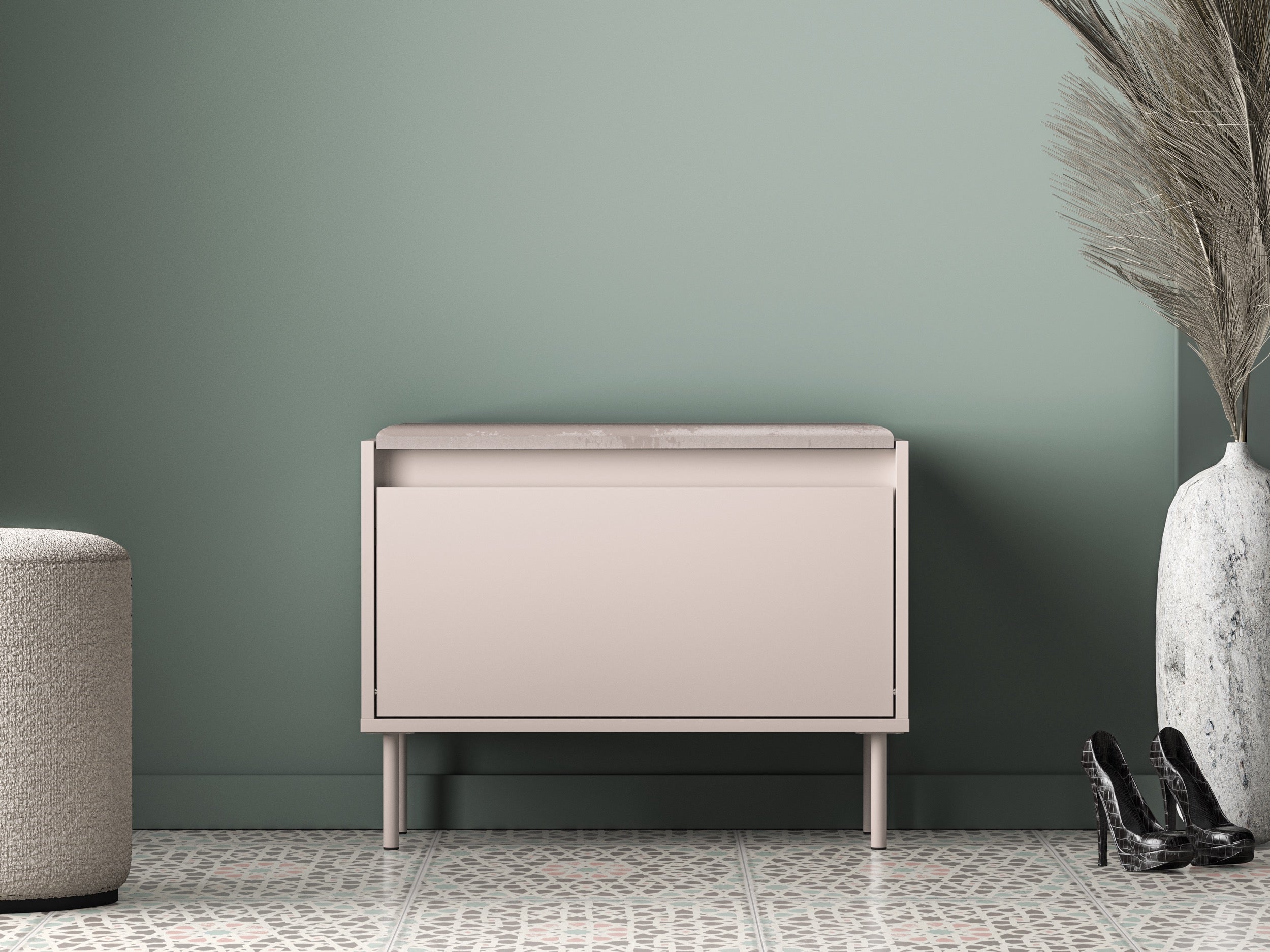 selsey-dioce-schuhschrank-mit-klappe-und-sitzfl-che-69-cm-kaschmir image 2