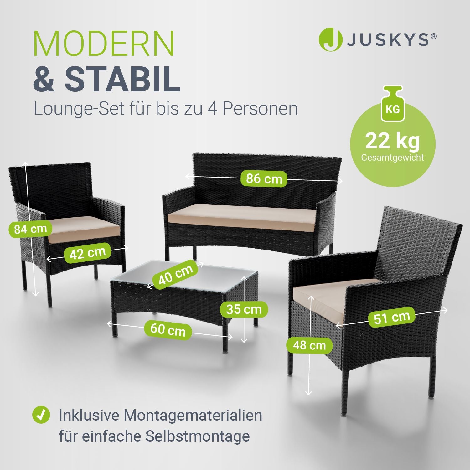 juskys-fort-myers-polyrattan-sitzgruppe-schwarz-creme-4-teilige-lounge-f-r-4-per image 6