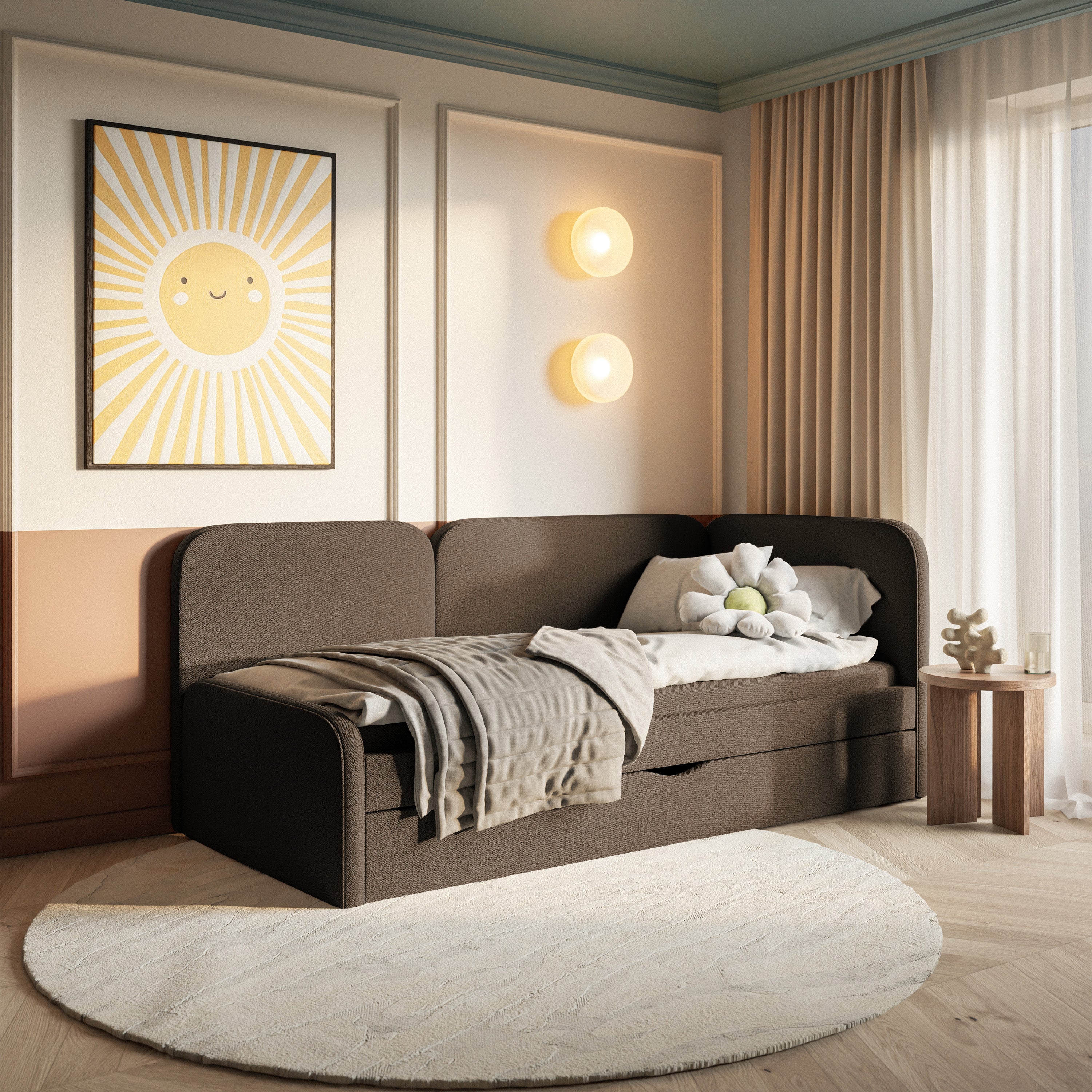 selsey-cuddy-jugendbett-90x200-cm-rechtsseitig-mit-matratze-und-stauraum-brauner image 2