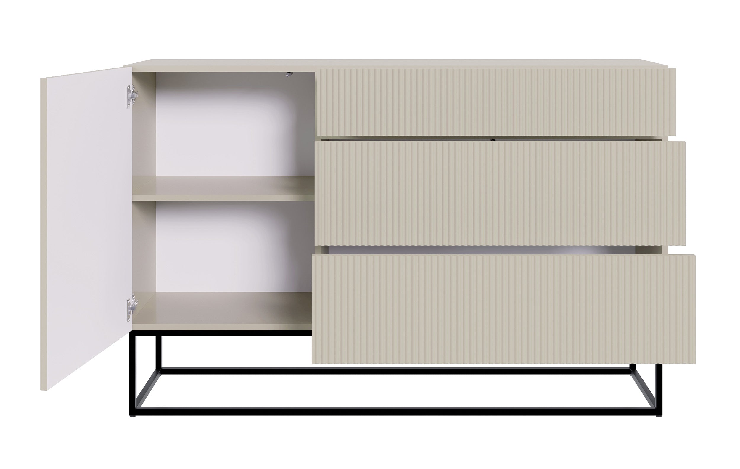 selsey-veldio-einzelt-r-kommode-140-cm-grau-beige-mit-3-schubladen image 6