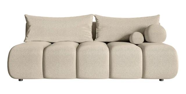 selsey-sofa-dandelino-mini-dreisitzig-mit-schlaffunktion-hellbeige-chenille image 1