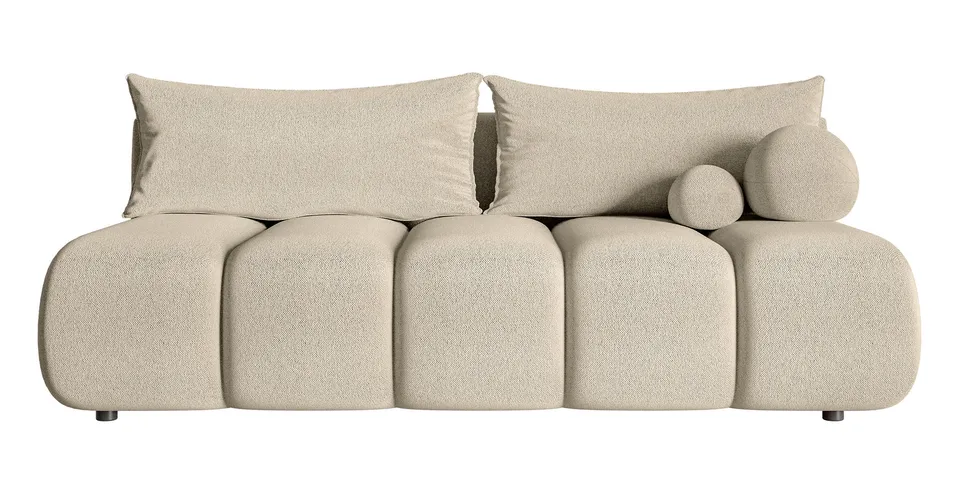 selsey-sofa-dandelino-mini-dreisitzig-mit-schlaffunktion-hellbeige-chenille image 1