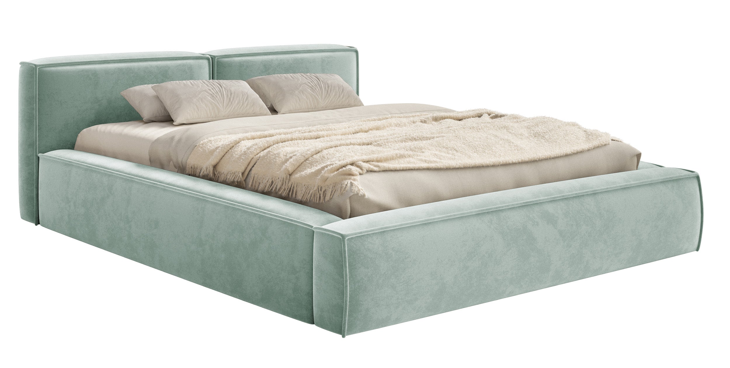 selsey-tilves-slim-low-polsterbett-200x200-cm-mit-stauraum-salbeigr-n-samt image 1