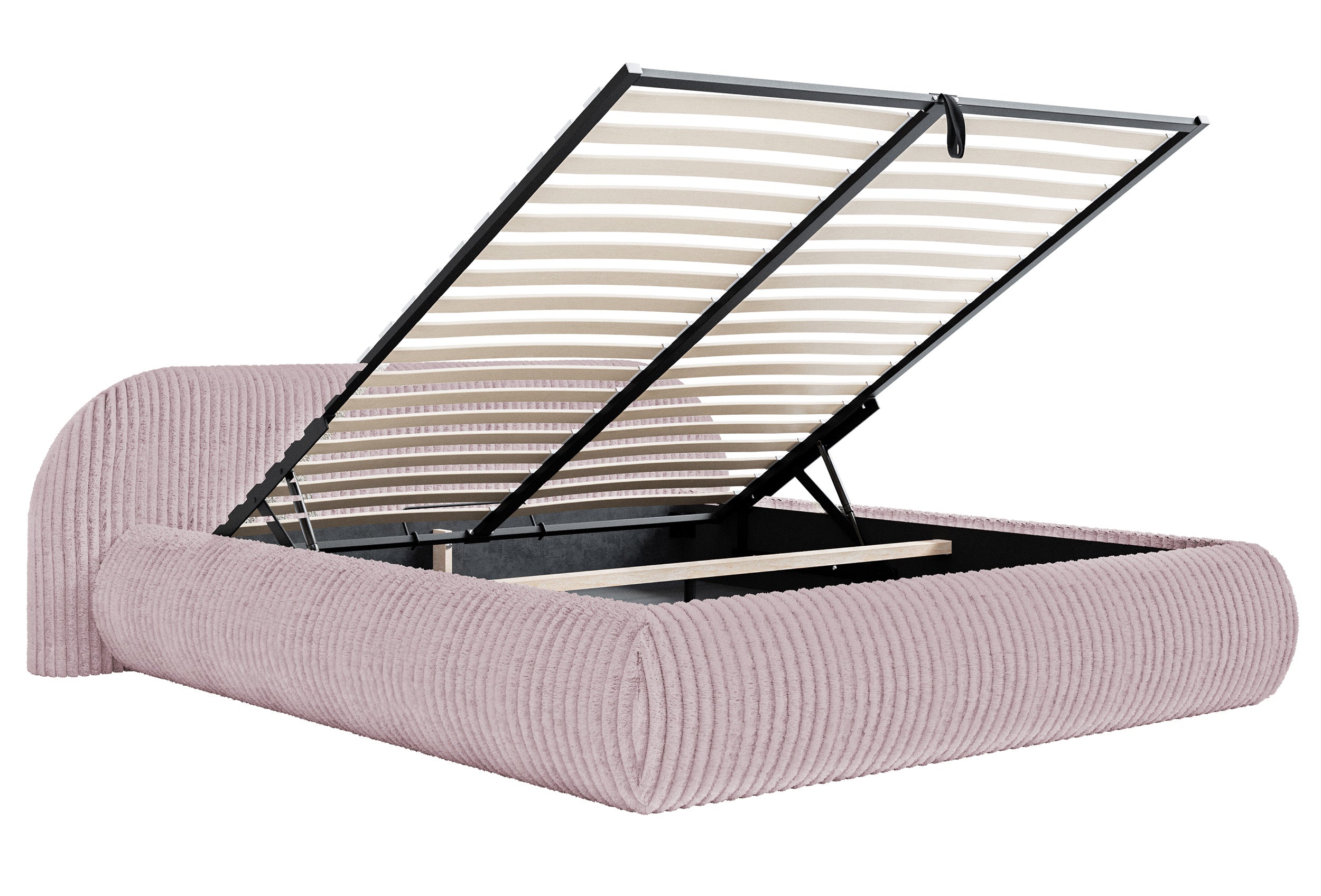selsey-shels-low-polsterbett-140x200-cm-mit-stauraum-metallrahmen-rosa-cord image 3