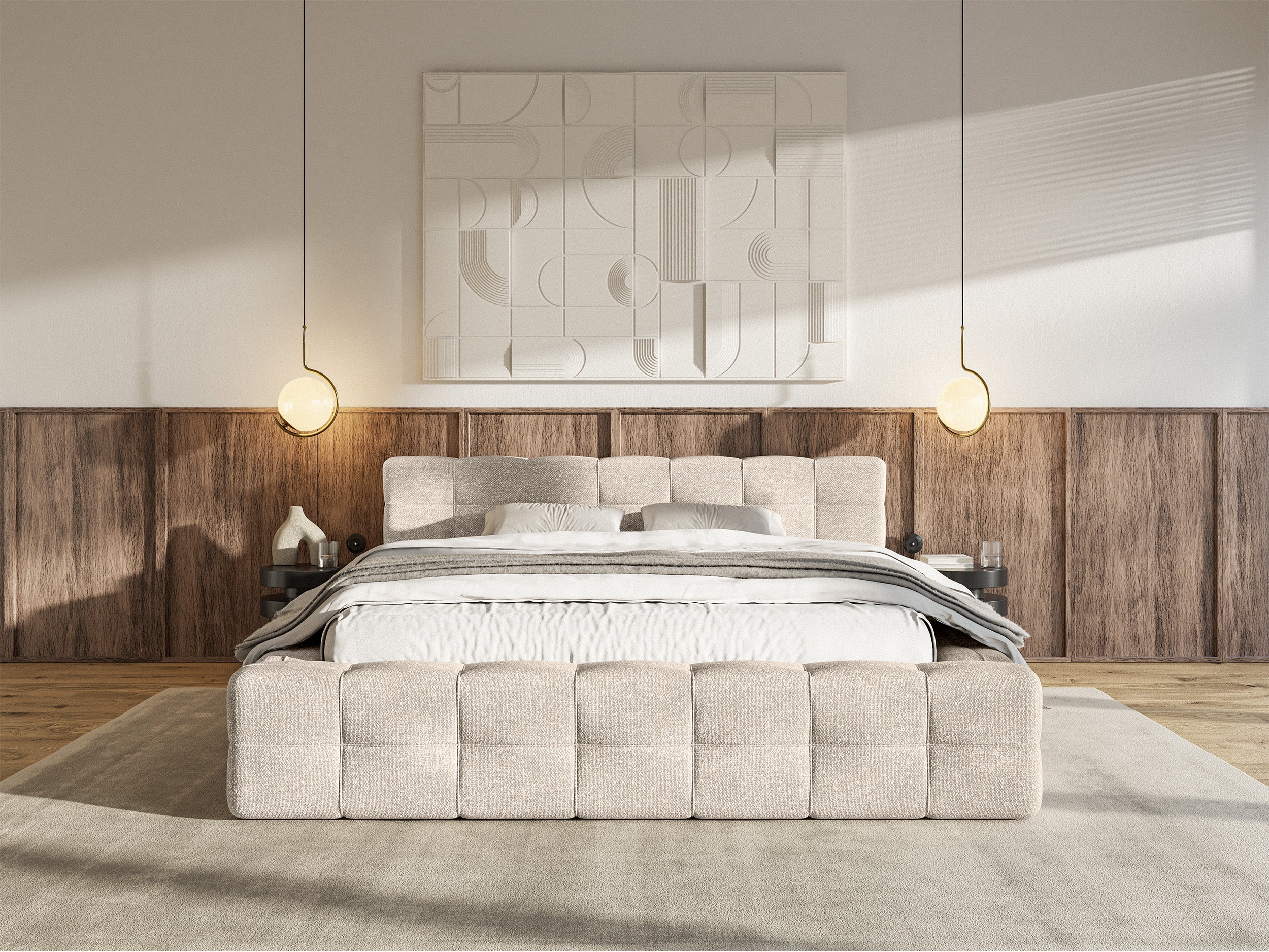 selsey-puffly-gepolstertes-bett-160x200-cm-mit-stauraum-beiger-chenille-metallra image 3