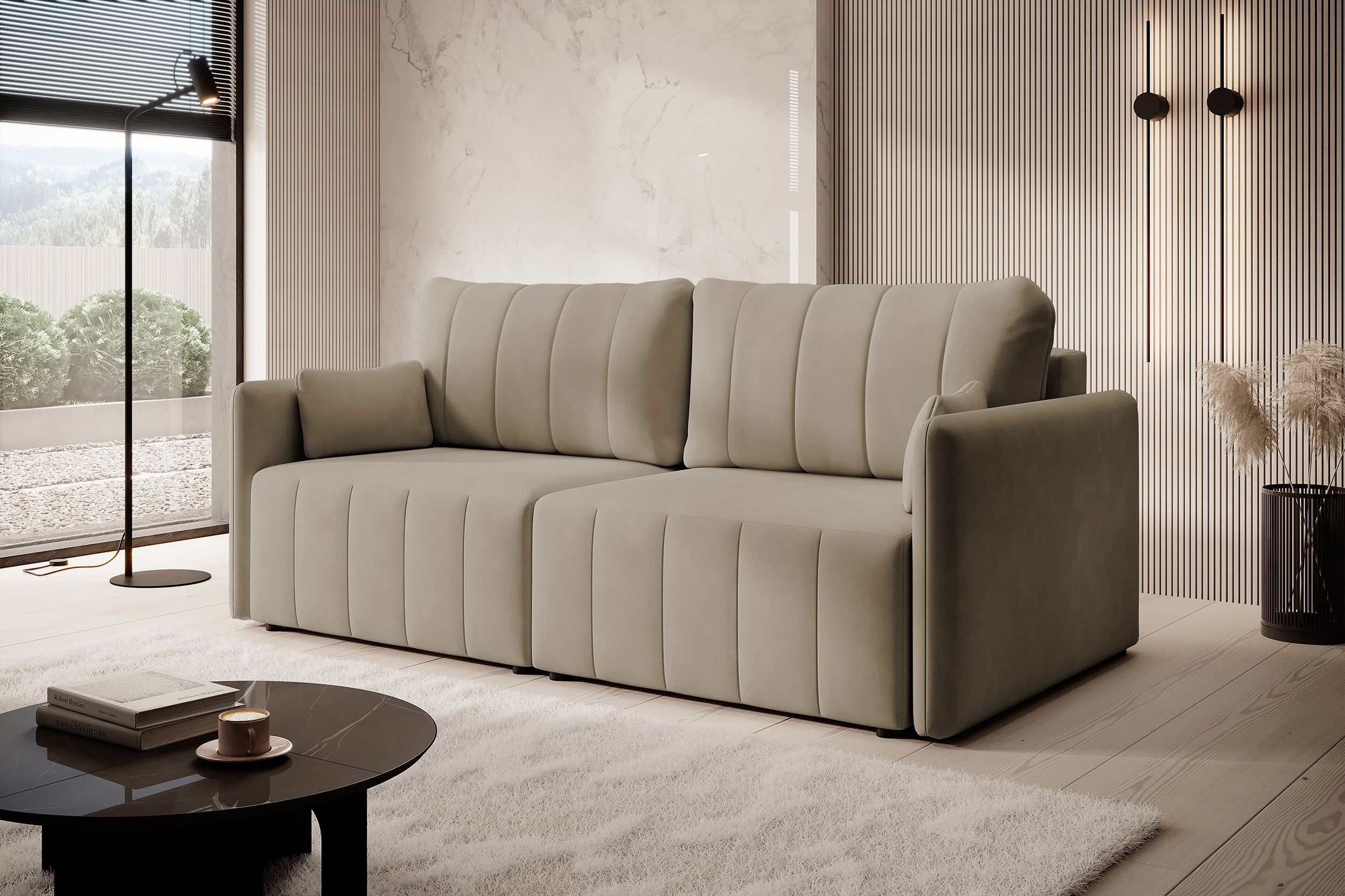 selsey-pierra-ausziehbare-eckcouch-mit-stauraum-beige-wasserabweisender-samt image 3