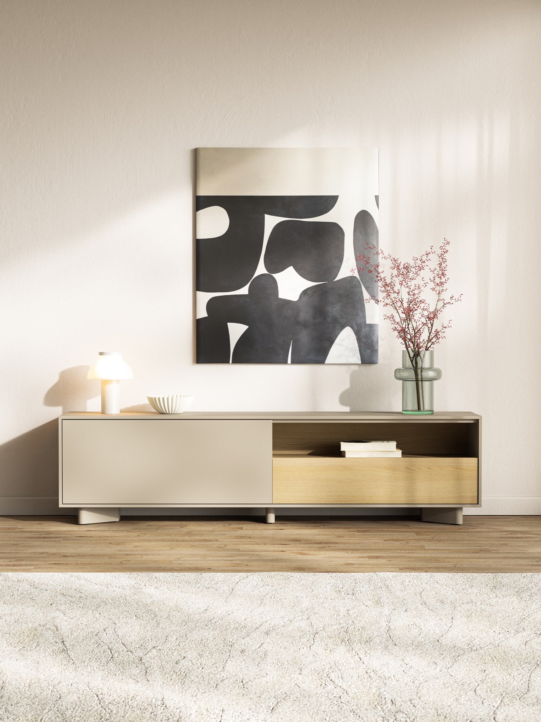 selsey-distria-tv-schrank-175-cm-kaschmir-vicenza-eiche-mit-schublade image 2