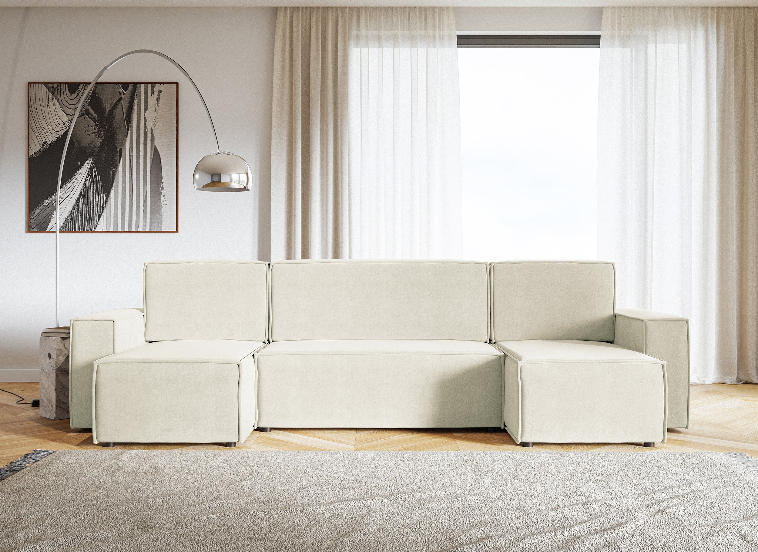 selsey-copertino-ecksofa-u-f-rmig-mit-schlaffunktion-und-stauraum-creme-samt image 2