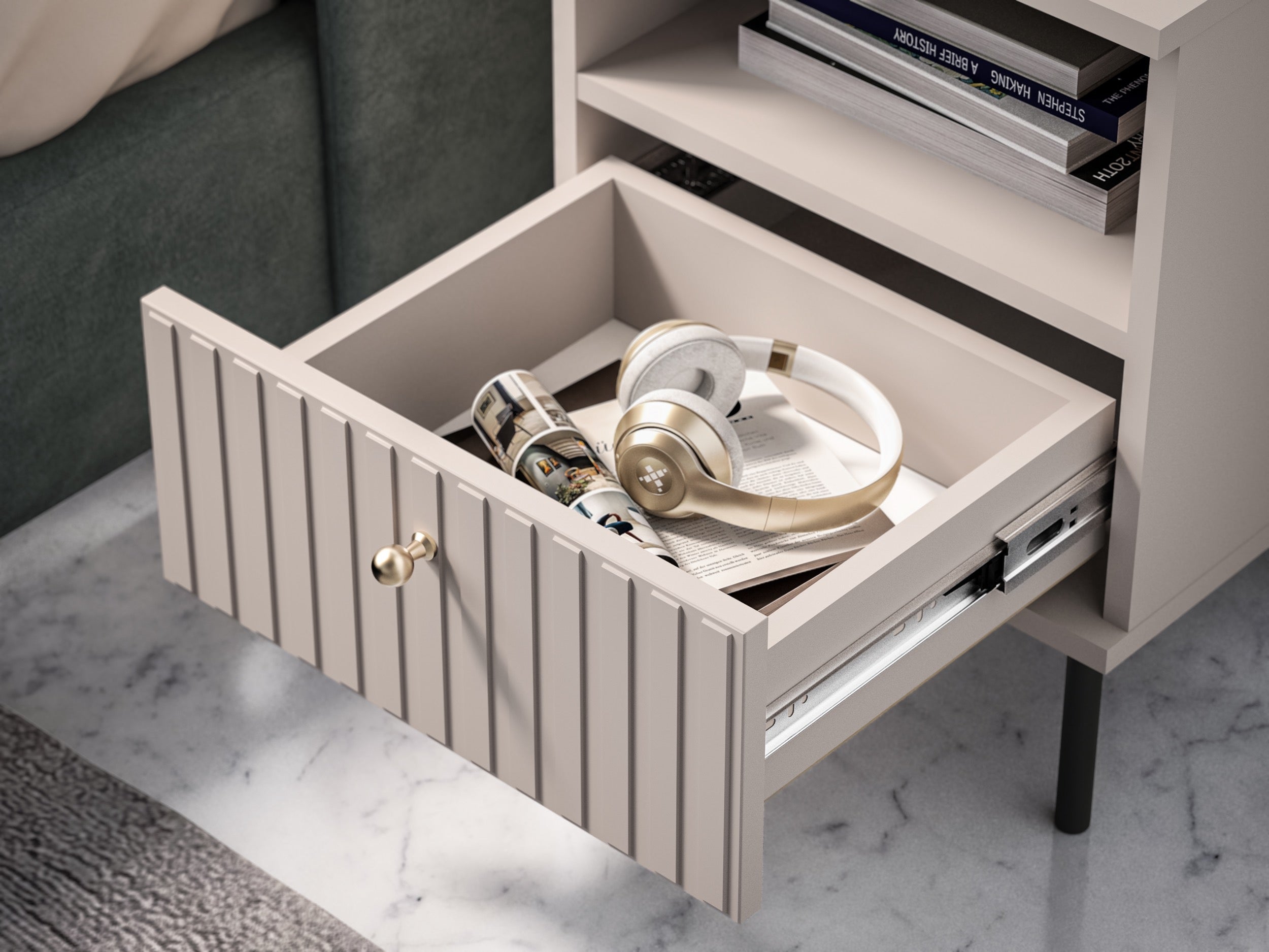 selsey-caletto-nachttisch-40-cm-mit-schublade-beige-lamellen-goldgriff image 6
